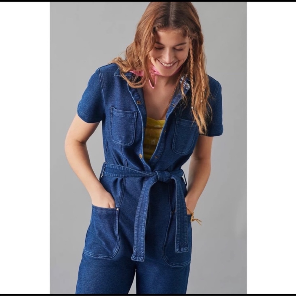 Anthropologie Pilcro Blue Jumpsuit - Picture 2 of 4